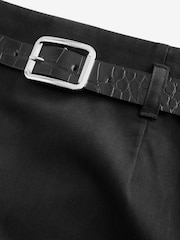 Black Pencil Knee Length Belted Skirt - Image 6 of 7