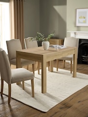 Light Natural Oak Effect Heath 6 Seater Storage Dining Table - Image 1 of 10