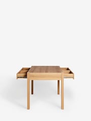 Light Natural Oak Effect Heath 6 Seater Storage Dining Table - Image 9 of 10