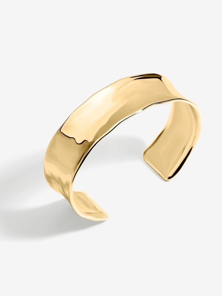 Inicio Gold Tone Gift Pouch Polished Cuff Bracelet - Image 1 of 1