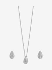 Inicio Silver Cubic Zirconia Teardrop Set - Gift Box - Image 2 of 3