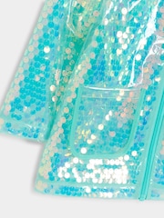 River Island Blue Girls Sequin Raincoat - Image 3 of 3