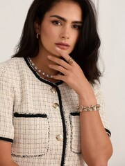 Inicio Gold Tone Gift Pouch Crystal Chain Necklace - Image 3 of 3
