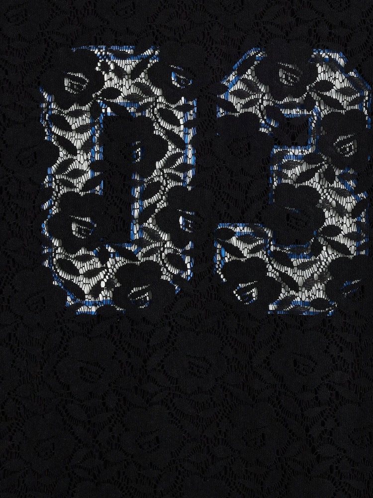 River Island Black Girls Lace T-Shirt Dress - Image 3 of 3