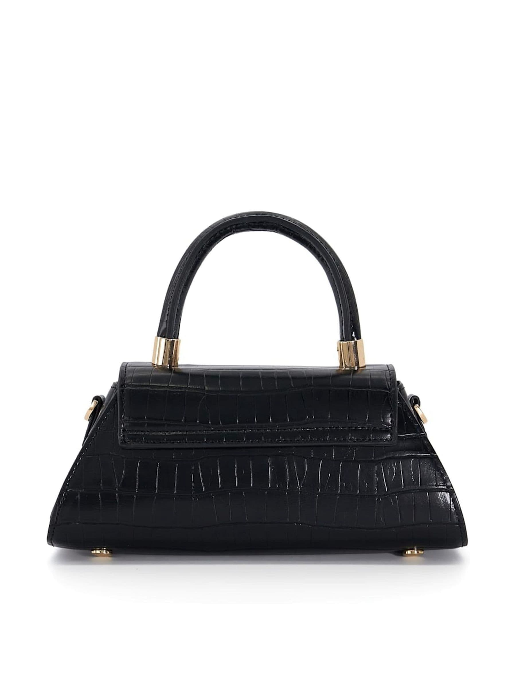 Buy Dune London Black Dini Mini Top Handle Grab Bag from