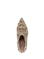 Dune London Cream Opulance Brooch Trim Boots - Image 5 of 6