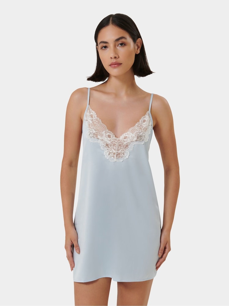 Bluebella Blue Isabella Luxury Satin Short Chemise - Image 1 of 3