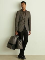 Reiss Grey Multi Flynn Monogram-Print Coated-Canvas Backpack - Image 2 of 5