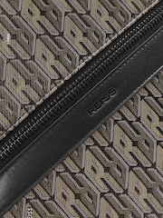 Reiss Grey Multi Flynn Monogram-Print Coated-Canvas Backpack - Image 5 of 5