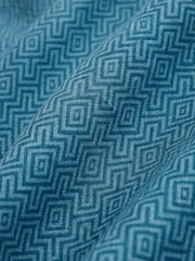 Azul - Camisa de manga comprida com estampa exclusiva 100% de linho - Imagem 7 de 7