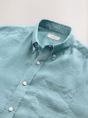 Blue Signature 100% Linen Printed Short Sleeve Shirt - Image 7 of 7