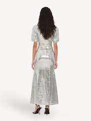 Rotate Silver Sequin Midi Dress - Image 2 of 7