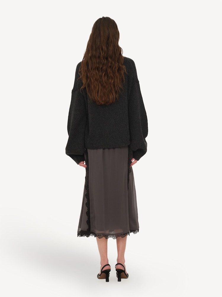 Rotate Grey Knit Crewneck Sweater - Image 2 of 5