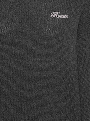 Rotate Grey Knit Crewneck Sweater - Image 5 of 5