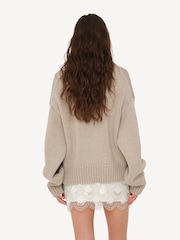 Rotate Brown Knit Crewneck Sweater - Image 2 of 5