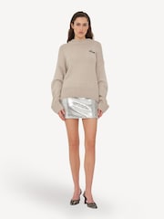 Rotate Brown Knit Crewneck Sweater - Image 3 of 5
