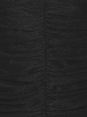 Rotate Black Mini Rushed Long Sleeve Dress - Image 6 of 7