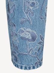 Rotate Blue Rhinestone Wide Leg Jeans - Image 7 of 7