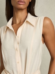 Reiss Cream Millie Belted Beach Cover-Up Playsuit - Image 3 of 5