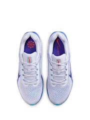 Nike White/Blue Winflo 11 Road Running Trainers - Image 5 of 9