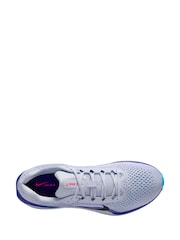 Nike White/Blue Winflo 11 Road Running Trainers - Image 6 of 9