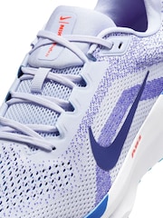 Nike White/Blue Winflo 11 Road Running Trainers - Image 8 of 9