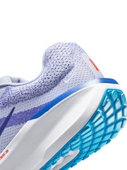 Nike White/Blue Winflo 11 Road Running Trainers - Image 9 of 9