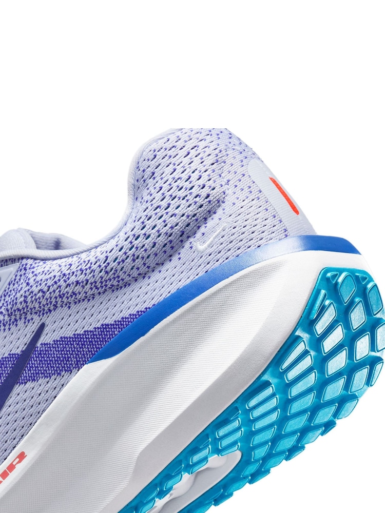 Nike White/Blue Winflo 11 Road Running Trainers - Image 9 of 9