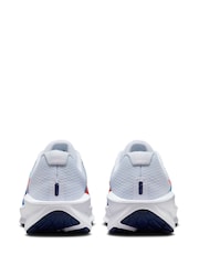 Nike White/Blue Downshifter 13 Road Running Trainers - Image 3 of 12
