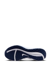 Nike White/Blue Downshifter 13 Road Running Trainers - Image 9 of 12