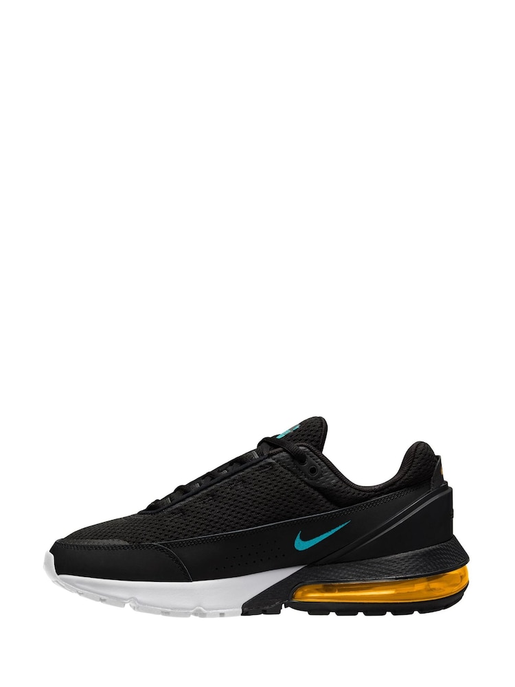Nike Black Yellow Air Max Pulse Trainers - Image 2 of 4