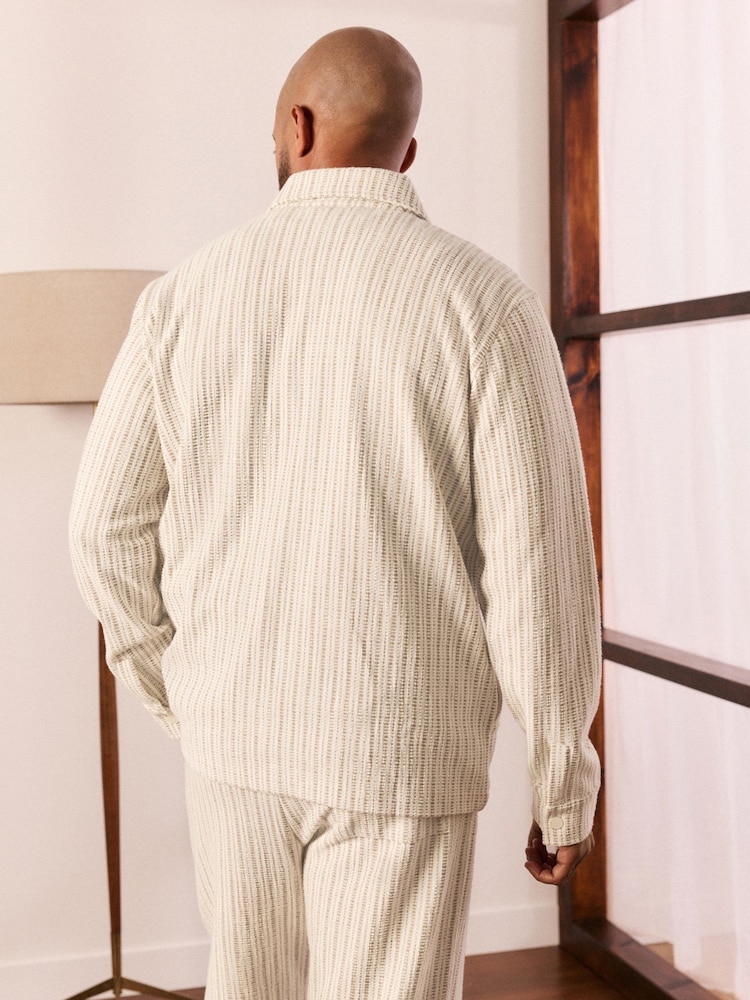 Écru neutre - Veste-chemise rayée - Image 3 of 6