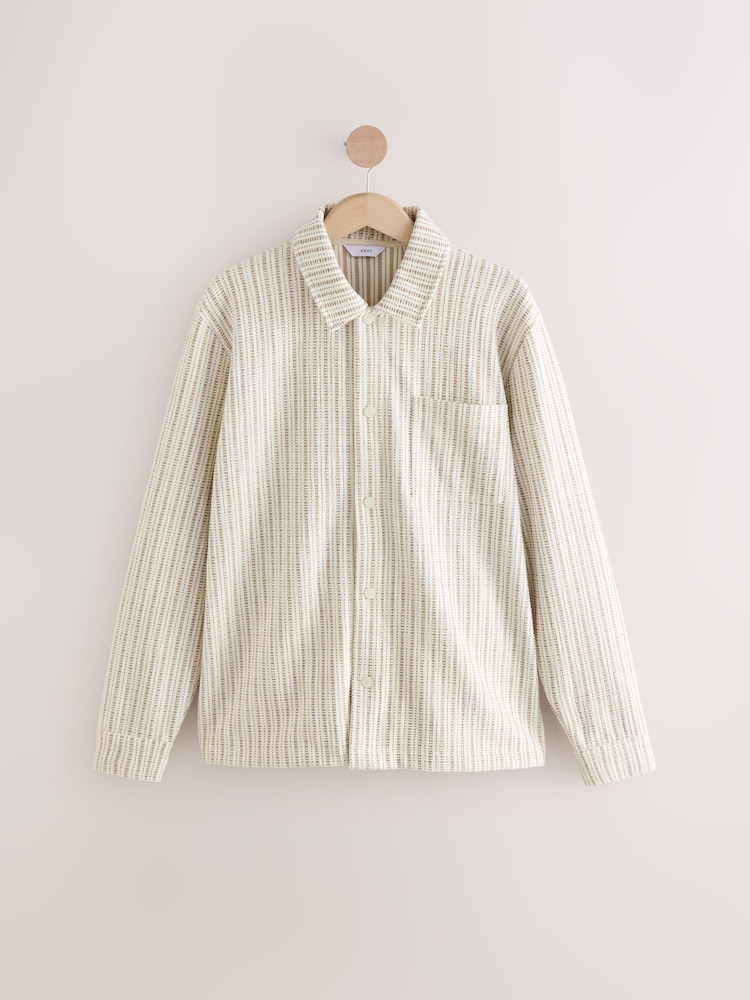 Écru neutre - Veste-chemise rayée - Image 4 of 6