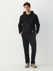 Black Textured Straight Leg Joggers - Image 2 of 9
