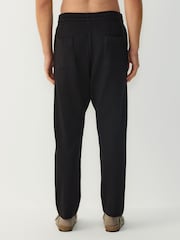 Black Textured Straight Leg Joggers - Image 3 of 9