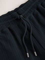 Black Textured Straight Leg Joggers - Image 7 of 9