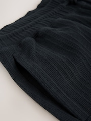 Black Textured Straight Leg Joggers - Image 8 of 9