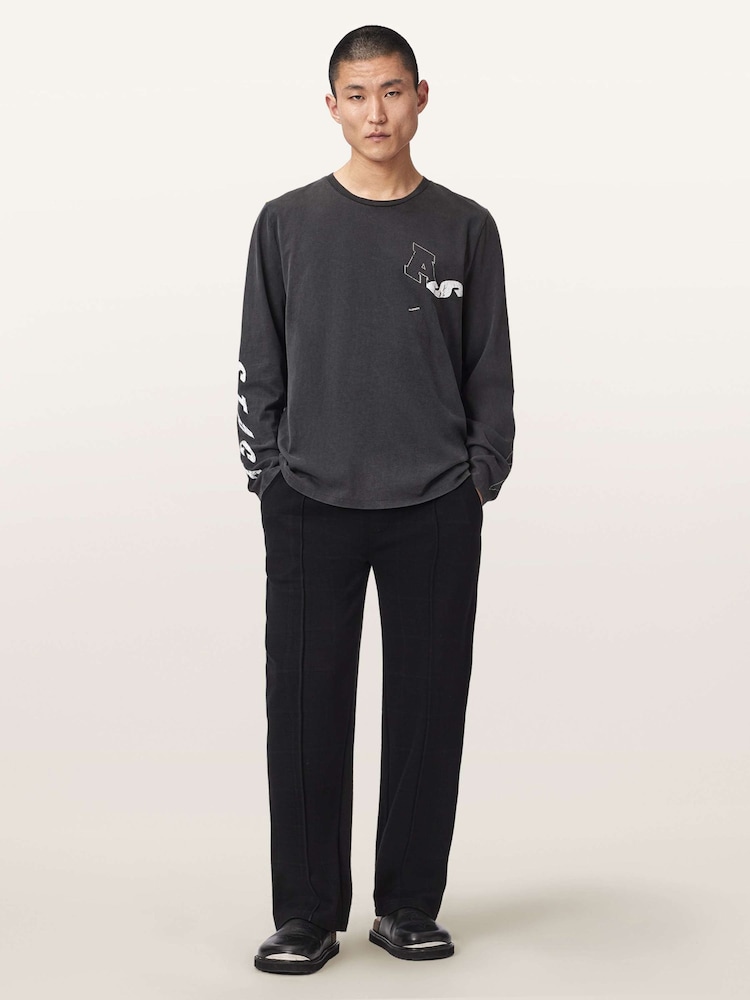 AllSaints Black Harris Sweatshirt Trousers - Image 2 of 6