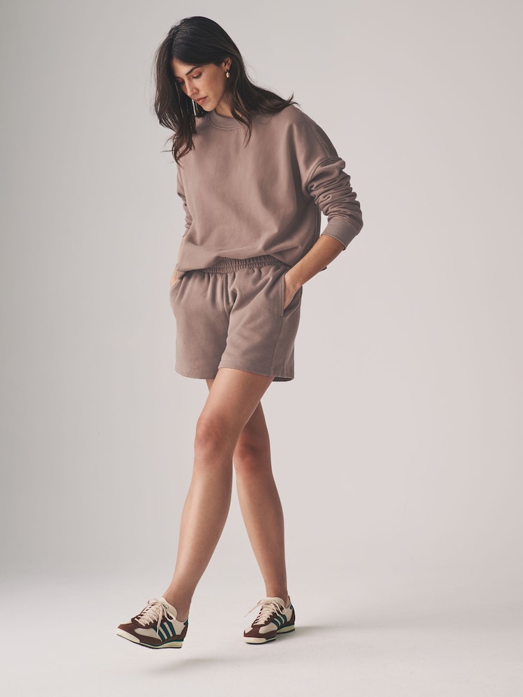 The Set Butter Yellow/Taupe Brown 2 Pack Relaxed Joggers Shorts - Image 3 of 11