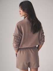 The Set Butter Yellow/Taupe Brown 2 Pack Relaxed Joggers Shorts - Image 5 of 11