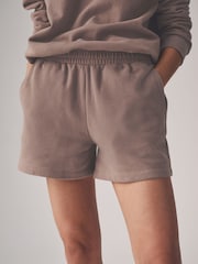 The Set Butter Yellow/Taupe Brown 2 Pack Relaxed Joggers Shorts - Image 7 of 11