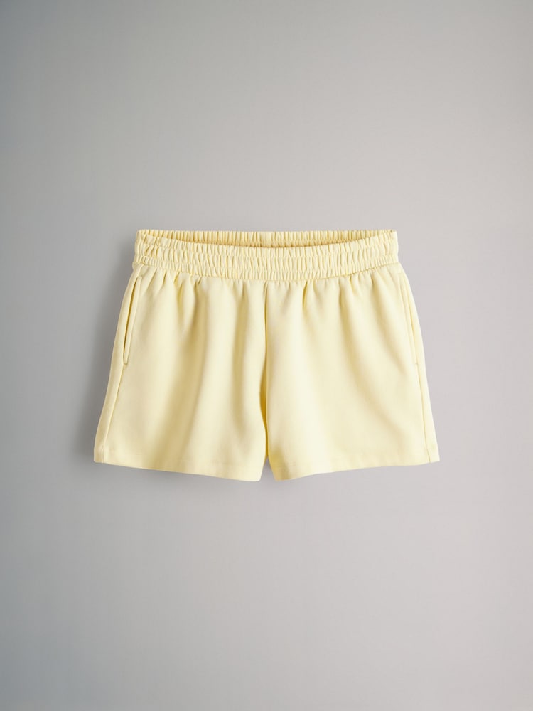 The Set Butter Yellow/Taupe Brown 2 Pack Relaxed Joggers Shorts - Image 8 of 11