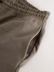 Neutral Brown Textured Twill Straight Leg Joggers - Image 3 of 3
