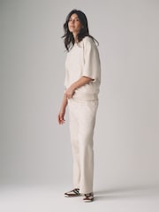 The Set Taupe Pink/Cream 2 Pack Loopback Wide Leg Joggers - Image 2 of 11
