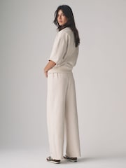 The Set Taupe Pink/Cream 2 Pack Loopback Wide Leg Joggers - Image 6 of 11