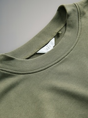 The Set Sage Green 2 Piece Lightweight Relaxed Sweatshirt / Sweat Short Coord Set - Image 12 of 12