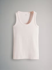 The Set Black/Rust/Cream/Peach Pink/Ecru Stripe 5 Pack Ribbed Scoop Neck Vests - Image 2 of 8