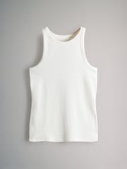 The Set Grey/Blue/White/Light Pink/Taupe Brown 5 Pack Ribbed Racer Vests - Image 2 of 6