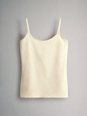 The Set Pastel Pink/Yellow/Blue/Grey Marl/Cream 5 Pack Thin Strap Vest Tops - Image 2 of 8
