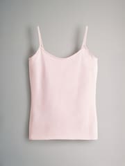 The Set Pastel Pink/Yellow/Blue/Grey Marl/Cream 5 Pack Thin Strap Vest Tops - Image 3 of 8